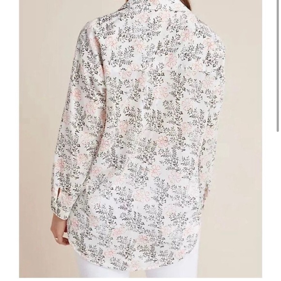 Anthropologie Embroidered Floral Button Up Shirt - Picture 2 of 11